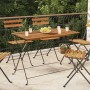 Folding coffee table acacia wood and steel 100x54x71 cm by vidaXL, Garden tables - Ref: Foro24-319971, Price: 89,18 €, Discou...