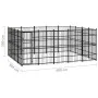 Outdoor steel dog kennel 18.43 m² by vidaXL, Dog kennels and fences - Ref: Foro24-3097983, Price: 954,23 €, Discount: %