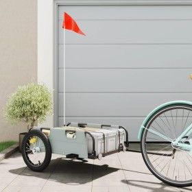 Fahrradanhänger aus Eisen und grauem Oxford-Stoff von vidaXL, Fahrradanhänger - Ref: Foro24-94168, Preis: 84,80 €, Rabatt: %