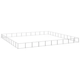 Silver kennel 100 m² steel by vidaXL, Dog kennels and fences - Ref: Foro24-3082198, Price: 672,01 €, Discount: %