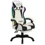 Gaming chair with RGB LED lights, black and white synthetic leather. by vidaXL, Office chairs - Ref: Foro24-288015, Price: 20...