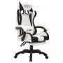Silla gaming con luces LED RGB cuero sintético negro y blanco de vidaXL, Sillas de oficina - Ref: Foro24-288015, Precio: 201,...