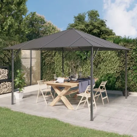 Gazebo with anthracite gray roof 3x3 m by vidaXL, Tents and gazebos - Ref: Foro24-315247, Price: 604,48 €, Discount: %