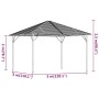 Gazebo with anthracite gray roof 3x3 m by vidaXL, Tents and gazebos - Ref: Foro24-315247, Price: 615,20 €, Discount: %