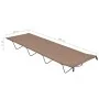 Cama de camping tela Oxford y acero taupé 180x60x19 cm de vidaXL, Catres - Ref: Foro24-312482, Precio: 36,95 €, Descuento: %