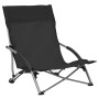 Klappbare Strandkörbe 2 Einheiten aus schwarzem Stoff von vidaXL, Gartenstühle - Ref: Foro24-312489, Preis: 75,03 €, Rabatt: %