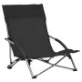 Sillas de playa plegables 2 unidades tela negras de vidaXL, Sillas de jardín - Ref: Foro24-312489, Precio: 68,12 €, Descuento: %