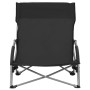 Klappbare Strandkörbe 2 Einheiten aus schwarzem Stoff von vidaXL, Gartenstühle - Ref: Foro24-312489, Preis: 75,03 €, Rabatt: %