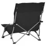 Sillas de playa plegables 2 unidades tela negras de vidaXL, Sillas de jardín - Ref: Foro24-312489, Precio: 68,12 €, Descuento: %