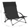 Sillas de playa plegables 2 unidades tela negras de vidaXL, Sillas de jardín - Ref: Foro24-312489, Precio: 68,12 €, Descuento: %