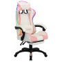Gaming-Stuhl mit RGB-LED-Lichtern aus rosa und weißem Kunstleder von vidaXL, Bürostühle - Ref: Foro24-288014, Preis: 203,98 €...