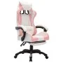 Gaming chair with RGB LED lights pink and white synthetic leather by vidaXL, Office chairs - Ref: Foro24-288014, Price: 195,1...