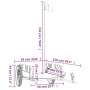 Fahrradanhänger aus Eisen und grauem Oxford-Stoff von vidaXL, Fahrradanhänger - Ref: Foro24-94168, Preis: 84,80 €, Rabatt: %