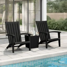 Adirondack Gartenstühle 2 Stück schwarzes Polypropylen von vidaXL, Gartenstühle - Ref: Foro24-364167, Preis: 186,79 €, Rabatt: %