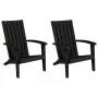 Adirondack Gartenstühle 2 Stück schwarzes Polypropylen von vidaXL, Gartenstühle - Ref: Foro24-364167, Preis: 186,79 €, Rabatt: %