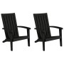 Adirondack Gartenstühle 2 Stück schwarzes Polypropylen von vidaXL, Gartenstühle - Ref: Foro24-364167, Preis: 189,00 €, Rabatt: %
