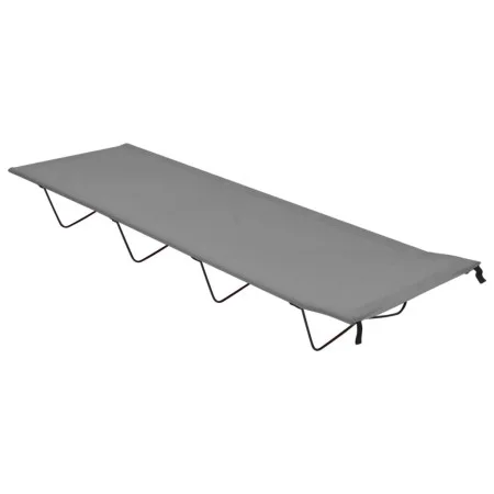 Camping bed made of Oxford fabric and grey steel, measuring 180x60x19 cm. by vidaXL, Cots - Ref: Foro24-312481, Price: 41,48 ...