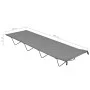 Camping bed made of Oxford fabric and grey steel, measuring 180x60x19 cm. by vidaXL, Cots - Ref: Foro24-312481, Price: 41,48 ...