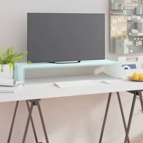 Mueble TV/Elevador de monitor cristal verde 80x30x13 cm de vidaXL, Muebles TV - Ref: Foro24-244145, Precio: 94,14 €, Descuent...