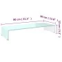 Mueble TV/Elevador de monitor cristal verde 80x30x13 cm de vidaXL, Muebles TV - Ref: Foro24-244145, Precio: 94,14 €, Descuent...