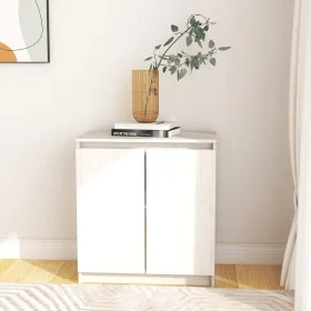Beistellschrank aus massivem weißem Kiefernholz, 60 x 36 x 65 cm von vidaXL, Sideboards - Ref: Foro24-833098, Preis: 73,39 €,...