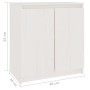 Armario auxiliar madera maciza de pino blanco 60x36x65 cm de vidaXL, Aparadores - Ref: Foro24-833098, Precio: 74,75 €