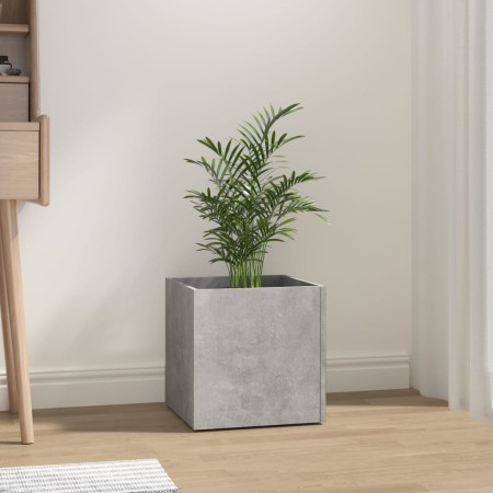 Wooden planter in gray concrete plywood 40x40x40 cm by vidaXL, Pots and planters - Ref: Foro24-808796, Price: 39,95 €, Discou...