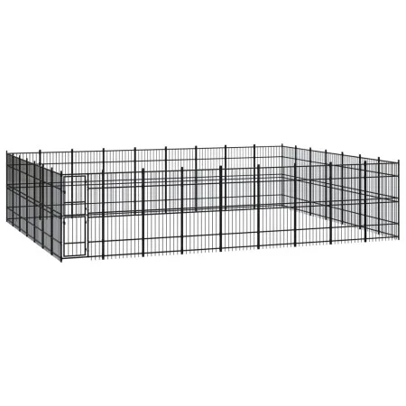 Steel outdoor kennel 58.06 m² by vidaXL, Dog kennels and fences - Ref: Foro24-3098002, Price: 1,00 €, Discount: %