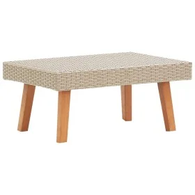 Beige synthetic rattan garden coffee table by vidaXL, Garden tables - Ref: Foro24-310221, Price: 49,46 €, Discount: %