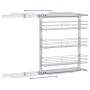 Abnehmbarer Küchenkorb 3 Ebenen Silber 47x15,5x55,5 cm von vidaXL, Behälter für Küchenutensilien - Ref: Foro24-50968, Preis: ...