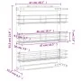 Removable kitchen basket 3 levels silver 47x15.5x55.5 cm by vidaXL, Kitchen utensil containers - Ref: Foro24-50968, Price: 10...