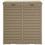 Light brown polypropylene exterior trash can 78x41x86 cm by vidaXL, Garbage cans and trash cans - Ref: Foro24-364174, Price: ...