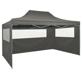 Faltzelt mit 3 Wänden 3x4,5 m anthrazitgrau von vidaXL, Zelte und Pavillons - Ref: Foro24-44973, Preis: 171,42 €, Rabatt: %
