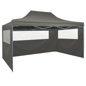 Faltzelt mit 3 Wänden 3x4,5 m anthrazitgrau von vidaXL, Zelte und Pavillons - Ref: Foro24-44973, Preis: 166,94 €, Rabatt: %