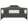 Folding tent with 3 walls 3x4.5 m anthracite gray by vidaXL, Tents and gazebos - Ref: Foro24-44973, Price: 171,42 €, Discount: %