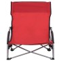 Sillas de playa plegables 2 unidades tela rojo de vidaXL, Sillas de jardín - Ref: Foro24-312490, Precio: 63,43 €, Descuento: %