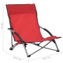 Sillas de playa plegables 2 unidades tela rojo de vidaXL, Sillas de jardín - Ref: Foro24-312490, Precio: 63,43 €, Descuento: %