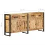 Solid mango wood sideboard 172x35x80 cm by vidaXL, Sideboards - Ref: Foro24-321696, Price: 636,36 €, Discount: %