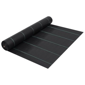 Estera de control de malezas y raíces PP negro 1x25 m