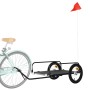 Remolque para bicicletas hierro negro 126x63x34 cm de vidaXL, Remolques para bicicletas - Ref: Foro24-94202, Precio: 73,40 €,...