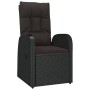 Sillas reclinables de jardín y cojines 2 uds ratán PE negro by vidaXL, Garden chairs - Ref: Foro24-46065, Price: 339,55 €, Di...