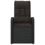 Sillas reclinables de jardín y cojines 2 uds ratán PE negro by vidaXL, Garden chairs - Ref: Foro24-46065, Price: 318,29 €, Di...