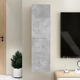 Concrete gray plywood TV cabinet 30.5x30x110 cm by vidaXL, TV Furniture - Ref: Foro24-803370, Price: 60,67 €, Discount: %