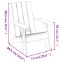 Adirondack garden chair light brown 75x88.5x89.5 cm by vidaXL, Garden chairs - Ref: Foro24-364175, Price: 161,16 €, Discount: %