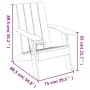 Adirondack Gartenstuhl hellbraun 75x88,5x89,5 cm von vidaXL, Gartenstühle - Ref: Foro24-364175, Preis: 158,79 €, Rabatt: %
