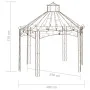 Pérgola de jardín marrón antiguo 400x258x378 cm hierro de vidaXL, Carpas y cenadores - Ref: Foro24-314000, Precio: 891,37 €, ...