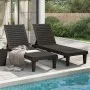 Tumbonas de polipropileno negro 2 unidades 155x58x83 cm de vidaXL, Tumbonas - Ref: Foro24-364148, Precio: 309,08 €, Descuento: %