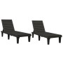 Tumbonas de polipropileno negro 2 unidades 155x58x83 cm de vidaXL, Tumbonas - Ref: Foro24-364148, Precio: 314,96 €, Descuento: %