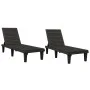Tumbonas de polipropileno negro 2 unidades 155x58x83 cm de vidaXL, Tumbonas - Ref: Foro24-364148, Precio: 309,08 €, Descuento: %