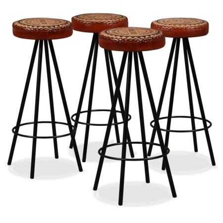Kitchen bar stools, set of 4, genuine leather. by vidaXL, Kitchen stools - Ref: Foro24-245448, Price: 282,47 €, Discount: %